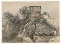 Landscape with Château Galliard by Jean Jacques de Boissieu