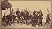 Group. Lieutenant General Sir S. J. Browne and staff with Generals Macpherson, Tytler Gough and Appleyard. Safed Sang by John Burke