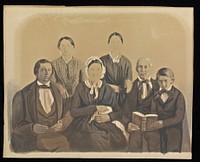 Group portrait of the Pratt family and Uriah King