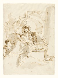The Holy Family with Angels before an Arch by Giovanni Battista Tiepolo
