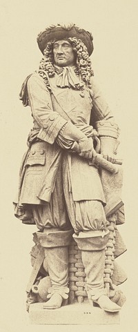 "Vauban", Statue by Gustave Crauk, Decoration of the Louvre, Paris by Édouard Baldus