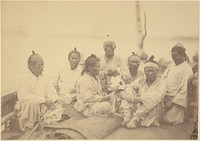 Group of Korean men by Felice Beato