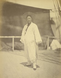 A Corean official bearing the second dispatch on board the 'Colorado' by Felice Beato