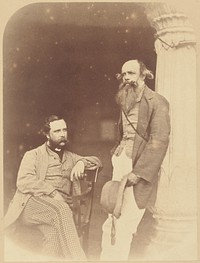 Portrait of two European men, one seated, one standing by Felice Beato