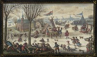 Winter Landscape with Figures by Jan Berents