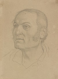 Head of a Man by Friedrich Overbeck
