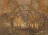 Interior of a Dormitory of the Ipswich Blackfriars at the End of its Period of Occupation by Ipswich School by John Sell Cotman