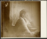 Woman in Profile Seated in Window, Munich by Alphonse Maria Mucha