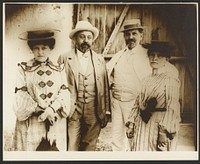 Alphonse Mucha with Sisters Ana and Andela and Andela's Husband, Jan Remunda, Rosice near Brno, Moravia by Alphonse Maria Mucha