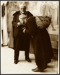 Alphonse Mucha with his Assistant Knap, as Models for the Picture, "Mount Athos" from the "Epic of the Slavs Cycle" by Alphonse Maria Mucha