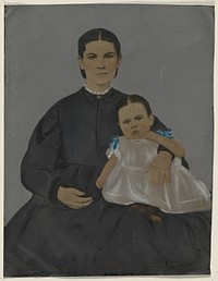 Portrait of mother and baby