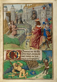 David and Bathsheba; David Slaying Goliath by Master of Cardinal Bourbon