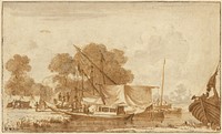 The Valkenburg Ferry Boat by Jan de Bisschop