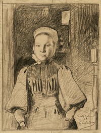 A young peasant girl from the Vendée by Charles Milcendeau