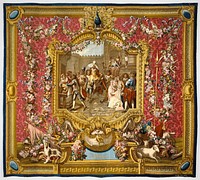 Tapestry: L'Entrée de Sancho dans l'Ile de Barataria, from L'Histoire de don Quichotte Series by Royal Factory of Furniture to the Crown at the Gobelins Manufactory, Michel Audran, Jean Audran fils, Charles Antoine Coypel, Antoine Boizot, Claude Audran III, Jean Baptiste Belin de Fontenay fils, Alexandre François Desportes and Maurice Jacques