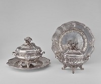 Pair of Lidded Tureens, Liners, and Stands by Thomas Germain