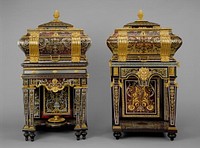 Two Coffers on Stands by André Charles Boulle