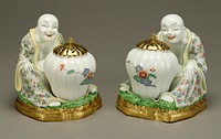 Pair of Magot Figures by Chantilly Porcelain Manufactory