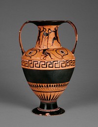 Attic Black-Figure Nikosthenic Amphora with Boxers by Painter N and Nikosthenes