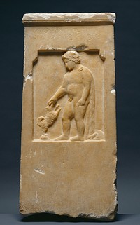 Grave Stele of Moschion with his Dog