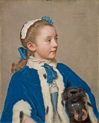 Portrait of Maria Frederike van Reede-Athlone at Seven Years of Age by Jean Étienne Liotard