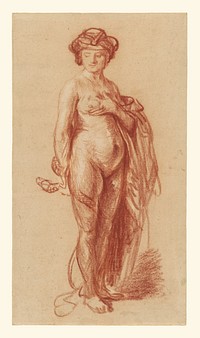 Nude Woman with a Snake by Rembrandt Harmensz van Rijn