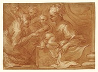 Mystic Marriage of Saint Catherine by Bartolomeo Biscaino