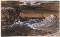 Sailboat on a Raging Sea by Théodore Géricault