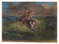 The Education of Achilles by Eugène Delacroix