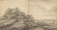 Panorama of Boersberg with Doorwerth Castle in the Distance by Simon de Vlieger