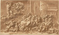 The Sons of Niobe Being Slain by Apollo and Diana by Jan de Bisschop