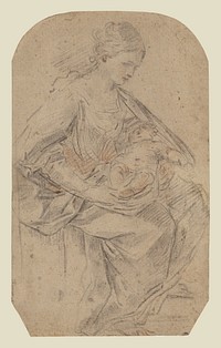 Nativity (recto); Turbaned Woman (verso) by Guido Reni