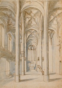 Interior of a Gothic Church by Paul Juvenel the Elder