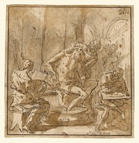 The Death of Seneca (recto); Study of a Man (verso) by Sebastiano Ricci
