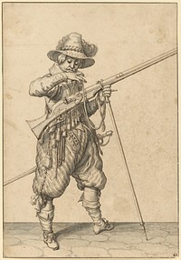 A Soldier on Guard Blowing the Match by Jacques de Gheyn II