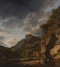 Mountain Landscape with River and Wagon by Herman Nauwincx and Willem Schellinks