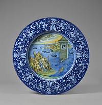 Plate with Hero and Leander