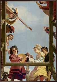 Musical Group on a Balcony by Gerrit van Honthorst