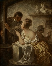 The Studio by Honoré Daumier
