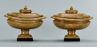 Pair of lidded alabaster vases