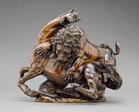 Lion Attacking a Horse by Antonio Susini, Giovanni Francesco Susini and Giambologna Giovanni da Bologna or Jean de Boulogne