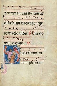 Initial S: The Stoning of Saint Stephen by Master of Gerona