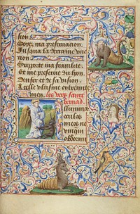 Initial I: Saint Bernard Disputing with the Devil by Master of Jean Rolin II Hand B