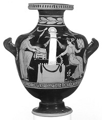 Apulian Hydria with Grave Scene by Group of the Dublin Situlae