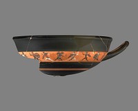 Fragmentary Attic Black-Figure Band Cup by Amasis Painter and Amasis