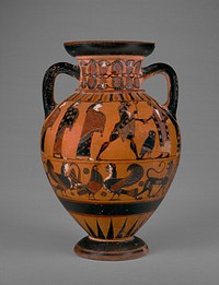 Euboean Black-Figure Neck Amphora