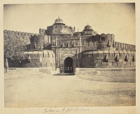 Entrance to the Fort at Agra by Thomas A Rust