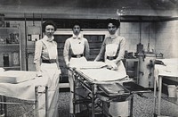 St Bartholomew's Hospital, London: nurses in Theatre D. Photograph, c.1890.