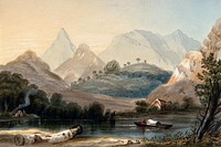 Rio Claro, Colombia. Coloured etching by C. Empson, 1836.