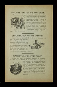 Some good reasons for using Sunlight Soap / [Lever Brothers Ltd.].